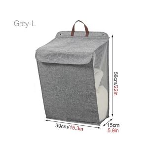 Tempat Keranjang Baju Kotor Pakaian Multifungsi Lipat Laundry Basket tutup gantung Dinding Storage box Laundry bag