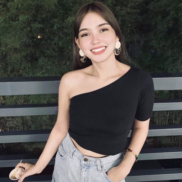 SS Off Shoulder Side Crop Top Women Tank Tops Lazada PH