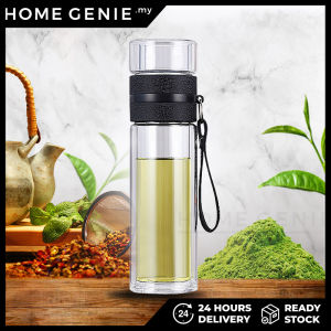 Tempered Glass Water Tea Filter Bottle Heat Resistant Tumbler Teapot Mug Cup Separation Infuser by Home Genie