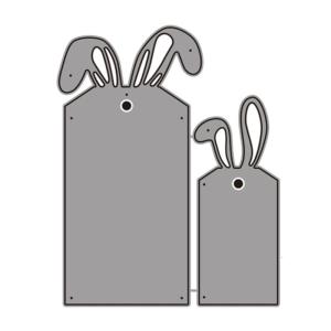Metal Die Cuts Easters Rabbits Label Cutting Dies Embossing Stencils Molds for Photo Scrapbooking Decorations