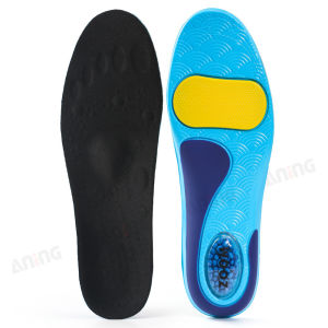 เบาะรองนั่งแบบสปอร์ตดูดซับแรงกระแทกส่วนโค้งรองรับพื้นรองเท้าเจล PU ​​แบบนุ่ม (35-48)