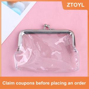 【ZTOYL】 Túi kẹp miệng sắt đơn giản trong suốt Ins Túi đựng đồ nhỏ ví đựng tiền xu