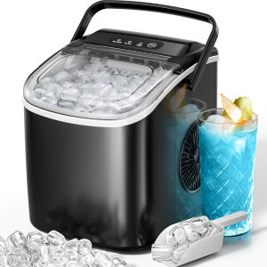 Nugget Ice Maker Countertop 35lbs/24Hrs Chewable Pellet Ice 6-Min Quick Ice Self-Cleaning Portable Sonic Ice Machine