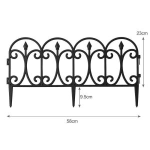 5PCS European Style Plastic Gardening Fence Practical Garden Small Fence Garden Fence Plastic Outdoor