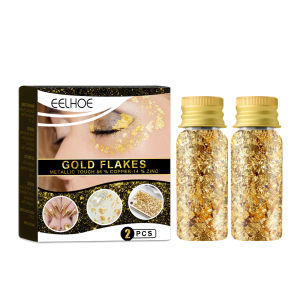 Eelhoe Gold Flakes Edible Grade Genuine Gold Leaf Flake Cooking Drink Food Dessert Cake Ice Cream Safety Decoration Face Beauty Mask(2pcs)