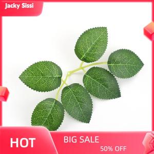 Jacky 10/30/50pcs Rose Leaves Artificial Greenery Rose Flower Leaves DIY Craft