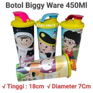 Botol Minum Bottle WARE BIGGY Tempat Air Anti Tumpah Serbaguna Botol Anak Kado Souvenir Ultah 450ml