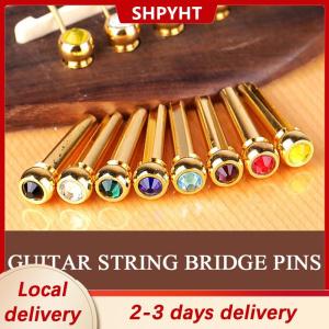 [COD] SHPYHT Local delivery Ship within 24 hours 1PCS Acoustic Guitar String Bridge Pins Colorful Copper Brass Endpin Replacement