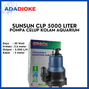 SUNSUN GRECH CLP 5000 CLP5000 LITER POMPA CELUP KOLAM IKAN AQUARIUM