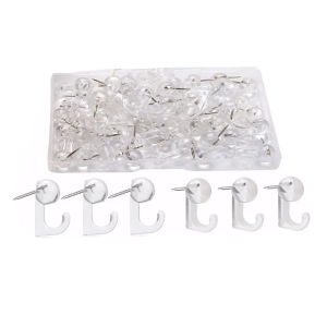 30/50 Pcs Push Pin Hooks Cork Board Hooks Push Pins Decorative Thumb Tacks Hook for Photo Wall Bulletin Board Calendar