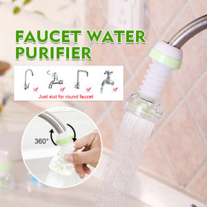 360 Rotating Water Filter Swivel Spout Anti Splash Saving Water Tap Nozzle Tap Filter Kitchen Water Saving Bathroom Kitchen Sleeved Faucet