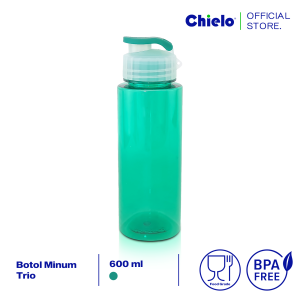 Chielo Botol Minum Premium Plastik 600 ML Trio Water Bottle BPA Free