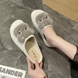 [Free Shipping] Zhangmen Dog Toe-Covered Mules for Women 2026 Summer New Style Comfortable Ultra-Soft Shoes Korean Version Durable Princess Style