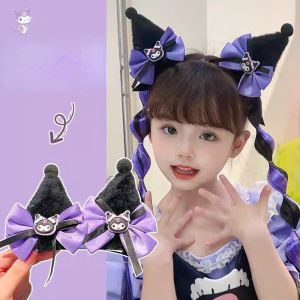 Tóc Giả Gắn Charm Kuromi Tóc Tết Tóc Hồ Lô Cho Bé Cosplay Halloween (Giá 1 Cặp) QiQiShop