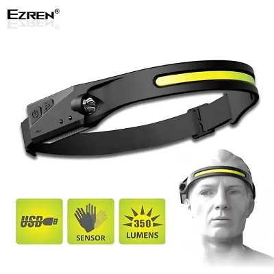 Ezren EZ-0510 Headlamp Flashlight Senter Kepala Sensor 5 Mode Recharge
