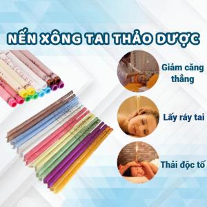 Nến xông tai thảo dược nến hút ráy tai thư giãn nến tai dưỡng sinh xua tan căng thẳng set 1 cặp-