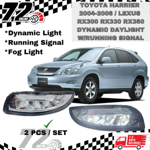 Lexus RX300 RX330 RX350 / Toyota Harrier ACU30 2004 - 2006 Led Fog Lamp With Dynamic DRL Daylight + Signal Running