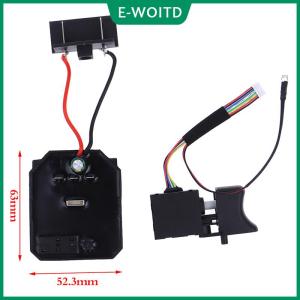 【E-WOITD】 1Pc Control Board+1Pc Switch 18V 21V For Dayi 2106 Brushless Electric Wrench Motherboard Accessories Speed Switch Brushless Control Board