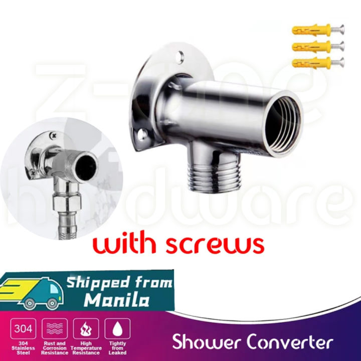 Shower Converter for Shower Extender Shower Wall Mount Extension 1/2
