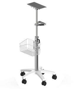 Patient Monitor Trolley PC Stand Medical Equipment Cart Rack Lifting Large Handle Tool Support