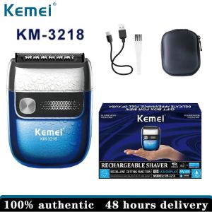 Máy cạo râu Kemei có lưỡi chống nước Máy cạo râu điện nhỏ xách tay USB KM-3218 cạo mặt và cơ thể nam và nữ