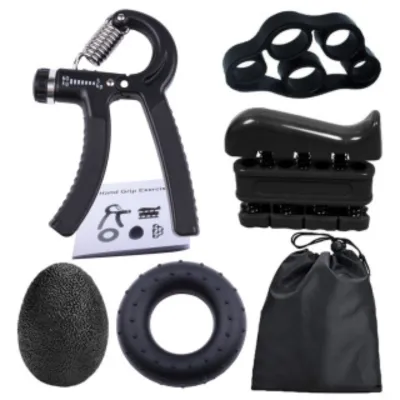 GYMPRO Hand Grip Strengthener Kit (5 Pieces) – Grip Strength Trainer Massage Ball Adjustable Hand Gripper Forearm Strengthener w/ Counter Stress Relief Hand Exerciser Ball O-Ring Grip Trainer Multi Finger Exerciser & Hand Strengthener