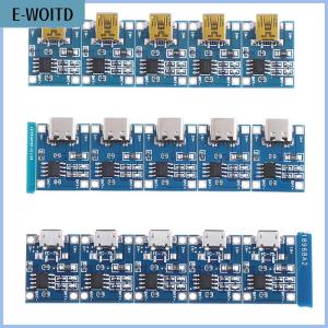【E-WOITD】 5 PCS 5V 1A TYPE-C Micro USB 18650 TC4056A Lithium Battery Charging Board TP4056