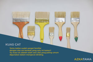 AZKATAMA PAINT Kuas cat bulu gagang kayu 1inch sampai 5inch