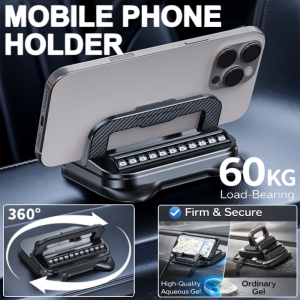 Car Dashboard Dual Function Phone Holder 2in1 Adhesive Car Phone Mount with Temporary Parking Sign二合一粘贴式车载手机支架