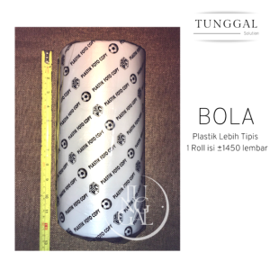 HDPE Roll - merk Fres dan Bola - lebar 25 cm 600-1450 lembar : plastik fotokopian/ fotokopi/ photocopy/ foto copy bungkus buah snack kering makanan ringan plastik daging plastik supermarket plastik bening tebal panjang transparan