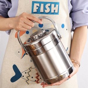 Stainless Steel Vacuum Thermos Heated Lunch Box Containers / Food Carrier