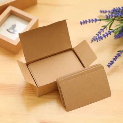 1pcs DIY Blank Greetings Card / Kad Kosong Hadiah Tulisan / Blank Card / Wish Card / Craft Paper / 牛皮纸卡片手工卡片祝福卡