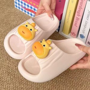 Free Shipping Lulu Slippers For Women Summer Outdoor Wear Cute Couple Style Soft-Soled Non-Slip Indoor Sandals For Men And Women