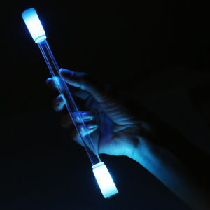 Pen Spinner with Light Toy Glowing Spinning Pen Toys Children Antistress Anti-slip Hand Finger Spinner Pen Fidget Toy for Autism ADHD Kids Gifts White