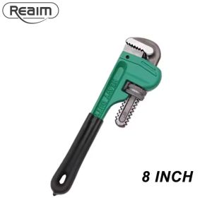 REAIM Professional Plumbers Wrench - High Quality Steel Heavy Pipe Wrench Adjustable & Universal for 8″ to 18″ Pipes