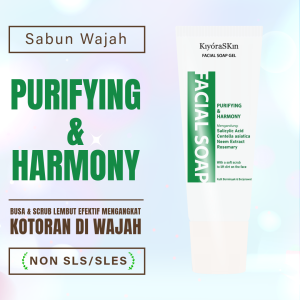 KiyoraSKin Purifying Harmony Facial Soap Gel For Acne Oils Control Sabun Jerawat Berminyak Wajah