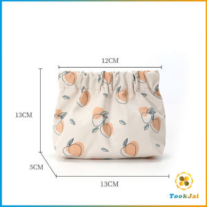 TookJai กระเป๋าเครื่องสําอาง  แบบพกพา สําหรับผู้หญิง makeup bag