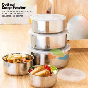 Kotak Makan Tengah Hari Keluli Tahan Karat 5 DALAM 1 / Kotak Bento Stainless steel / Bekas Makanan