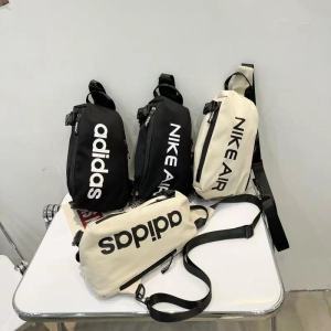 Recommend New Fashion anti-theft Canvas Mens Fashion Side Belt Bag Chest Bag Crossbody Bag with Free USB Cable