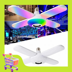 Music Lamp Four Leaves Fan Shaped Home Lighting Music Light Remote Control Smart Lamp