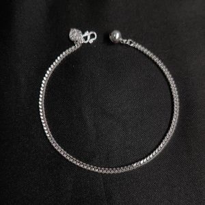 S925 pure silver anklet bracelet retro style