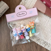 Zootopia Judy Nick Cute Cartoon Resin Childrens Pair Hair Tie Hair Tie Girls All-Inclusive Animal City Press Clip Hair Clip Pendant Necklace