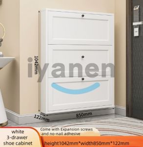 Wall Mounted Shoe Cabinet Metal Shoes Rak Multi-layer Kasut Almari Hanging Tipping Almari Kasut Bertutup Large-Capacity鞋柜