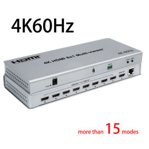 4K 60hz HDMI Multiviewer 8x1 8 in 1 Out Seamless Switch 2x1 4x1 6x1 8x1 2 3 4 6 8 Multi Video Signals Display on 1 TV Monitor