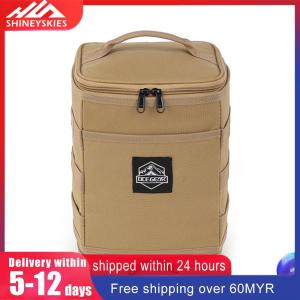 Outdoor Tableware Storage Bag Portable Gas Tank Box Tool Storage Bag 600D Oxford Cloth Foldable Hanging for Hiking Backpacking