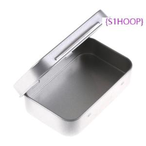 {S1HOOP} 95x60x20mm Metal Tin Flip Storage Box Case Organizer For Candy Keys