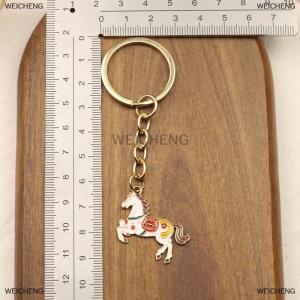[COD] WEICHENG 2026 Horse Year Keychain Lucky Zodiac Horse Pendant New Year Blessing Keyring Bag Hanging Decoration Accessories Gifts