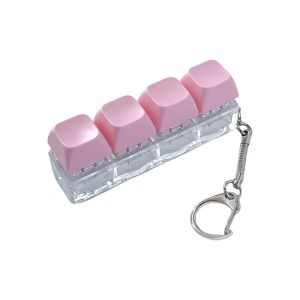 Tái sử dụng 4 nút cơ khí Keycap giải nén Keyring cho giảm lo lắng và tập trung tăng cường
