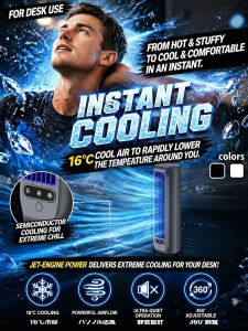 🌬️ Compact Air Cooler Portable Desk Mini Fan / Desktop Cooling Small Size / Bedroom Night Use / Lightweight / USB Powered / Quiet Operation / Office Table / Compact Air Cooler Mini Desk Air Conditioner - 迷你桌面空调扇