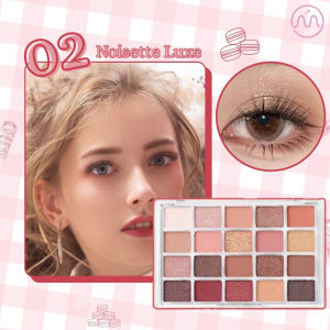 MINIPINK Macaron Eyeshadow Palette 20 Warna Matte Glitter Tahan Lama MP059